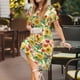 thumbnail image 3 of Balery Sunflower Cornflower Poppy Vestidos sueltos de manga corta para mujer, vestidos de verano 2025, vestidos casuales de corte A con vuelo., 3 of 6