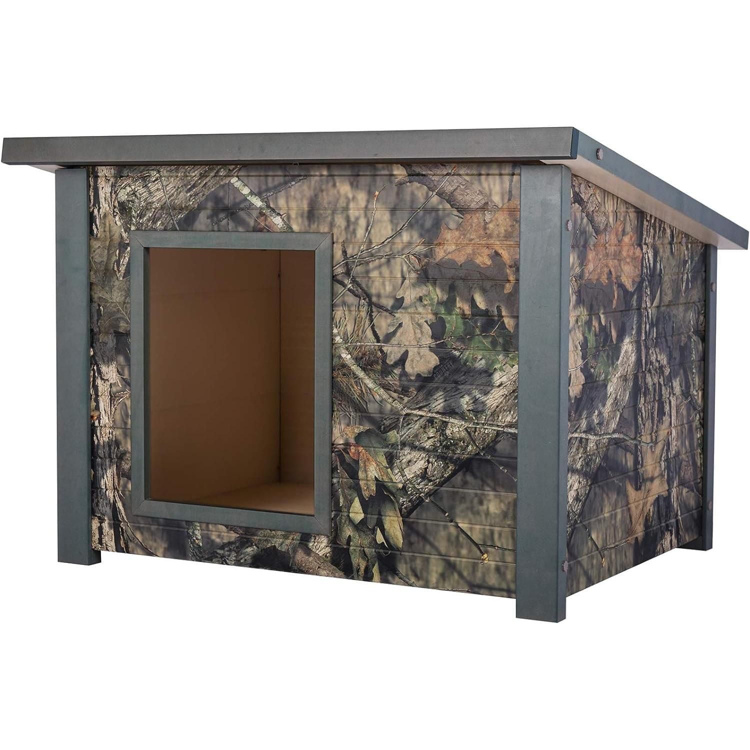 New Age Pet EcoFlex Mossy Oak Rustic Lodge Outdoor Dog House