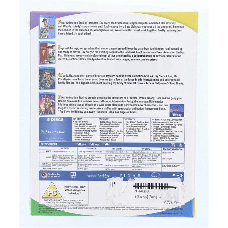 Toy Story 1-4 Boxset [DVD] [2019]