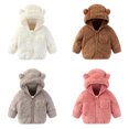 thumbnail image 2 of Zecgelong Baby Infant Boys Girls Winter Coat With Fold Over Mittens Fleece Outwear Jacket Warm Clothes Bear Hooded, 2 of 5