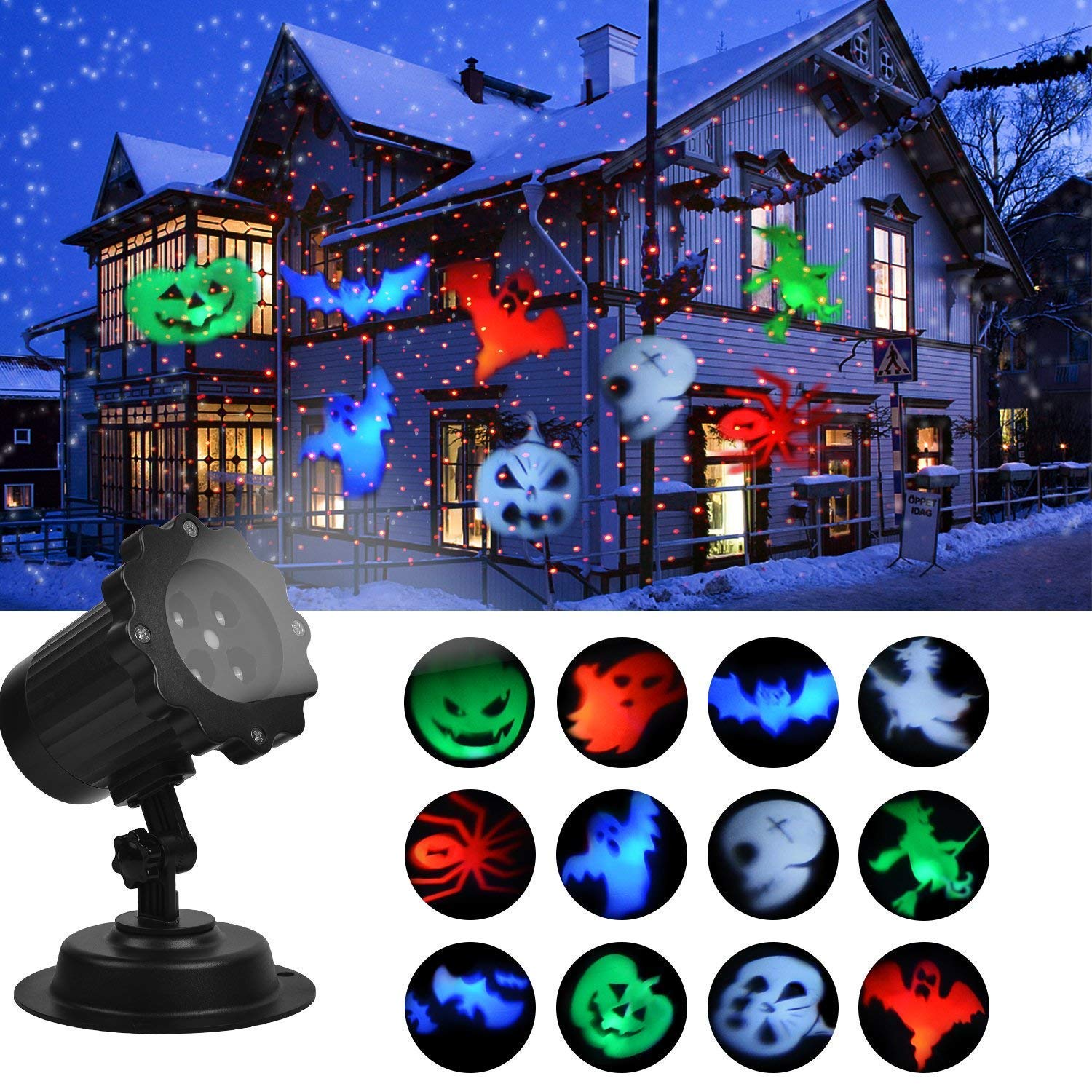 Halloween Decoration Light, Projector Lights Show with Red Dot, Led Landscape Super Bright 