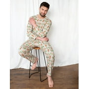 Leveret Mens Two Piece Cotton Pajamas Rabbit L