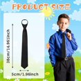 thumbnail image 3 of RUseeN Boys Ties Solid Color Pre-Tied Kids Necktie for Age 8-12 Adjustable Woven Formal Kids Tie Wedding School Graduation, Black, 3 of 8
