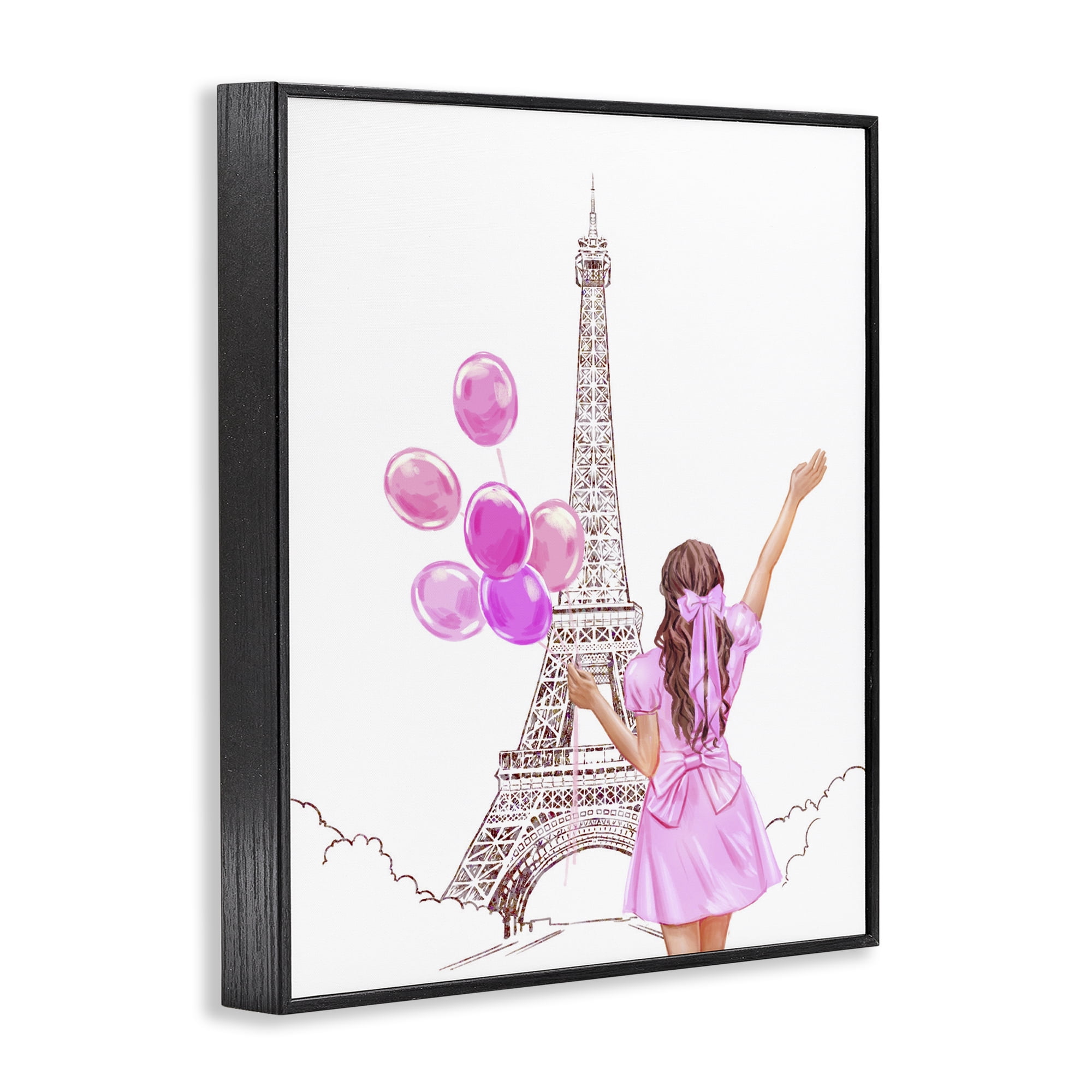 Stupell Industries Chic Paris Celebration Black Framed Giclee Art, design by Ziwei Li