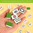 thumbnail image 3 of LEEYNEER Traditional Mini Chinese Mahjong Game Set 144 Tiles - Portable Handbag  Green, 3 of 5