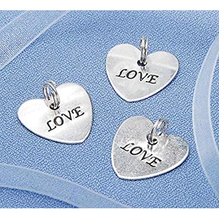 Charms - Love - Silver - Heart-Shaped - 20 Pieces