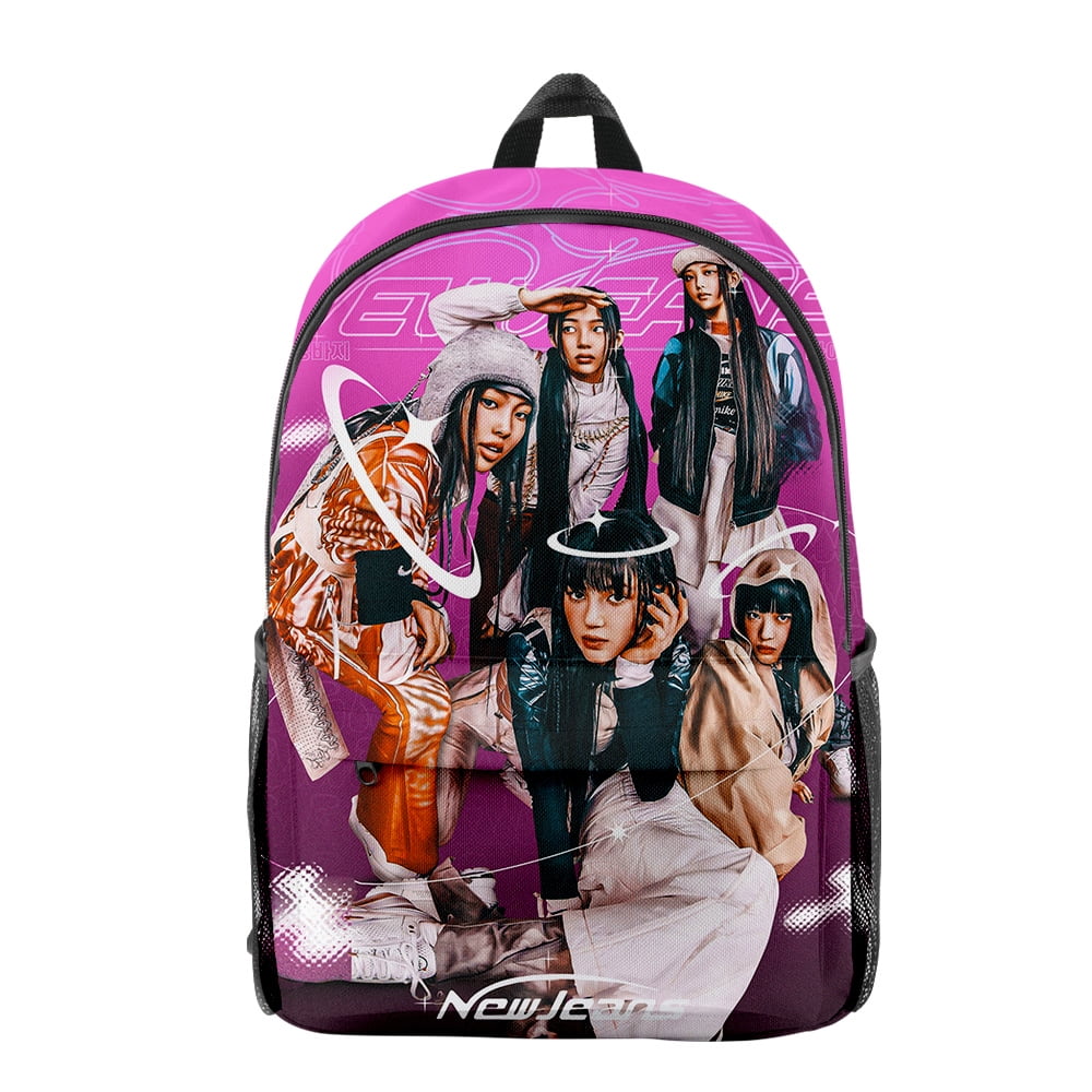 New Jeans Zip Pack Students Backpack Man/Woman Zipper Bag