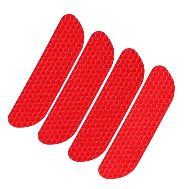 Cinta Reflectiva 4 Uds. Pegatinas para puerta de coche abierta cintas de tiras reflectantes de marca de advertencia (rojo) Likrtyny Accesorios para autos y motos