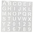 thumbnail image 2 of 36pcs 5inches Letter Number Stencil Symbol Stencil Set Plastic Alphabet Painting Templates Interlocking Stencil Kit for Painting on Wall Home Craft Decor DIY Art Projects, 2 of 9