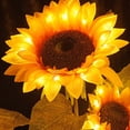 thumbnail image 2 of Lámpara Solar Girasol para Exteriores Patio Villa Balcón Jardín Girasol Simulada Lámpara Noche para Césped (1 Pieza) Modelo Solar: 3 Cabezales 1 (Observaciones Sobre El Pedido Enviado Con Caja)), 2 of 9