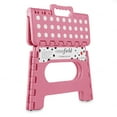thumbnail image 4 of Casafield 9" Folding Step Stool with Handle (Set of 2) - Pink, Collapsible Foot Stool for Adults, 4 of 8