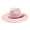 Pink, variant on Fedora Hats Outdoor Leisure Large Brim Design Stylish Solid Color Hat Every Season Classics