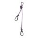 thumbnail image 1 of Cordón de seguridad con absorción de para escalada, arnés anticaída, cinturón de eslinga, correas para escalada en roca/árbol, 24KN Candado gris, 1 of 9