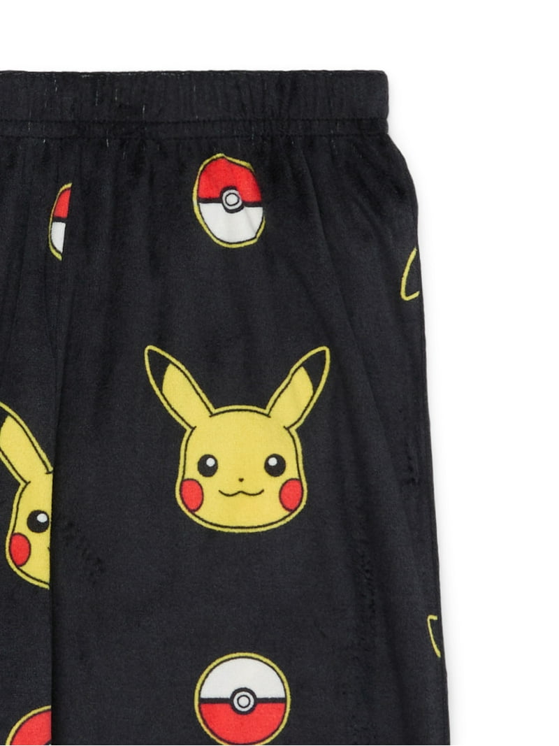 Pokemon Boys Pikachu Long Sleeve Top and Pants, 2-Piece Pajama Set