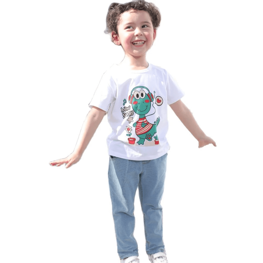 T-shirt Cute Dinosaur Print Tops 