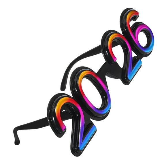 ELAYARD 2026 New Year Eve Glasses with Multi Color Retro Design Durable Party Eyewear for Home Celebrations