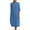 Blue, variant on Patlollav Womans Long Dresses Fashion Round Neck Loose Short Sleeve Solid Mid-Calf Dress