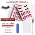 thumbnail image 3 of Uñas postizas navideñas con forma de ataúd, uñas postizas para mujer, 24 piezas, con pestañas postizas, 3 of 5