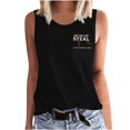 thumbnail image 2 of PNTUTB Women's Summer Casual Fashion Basic Tees Loose Fit Blouses Printing Loose Round Neck Sleeveless, 2 of 6