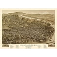 thumbnail image 2 of Wellge 24x18 Gold Ornate Wood Framed with Double Matting Museum Art Print Titled - Chattanooga Tennessee - Wellge 1886, 2 of 4