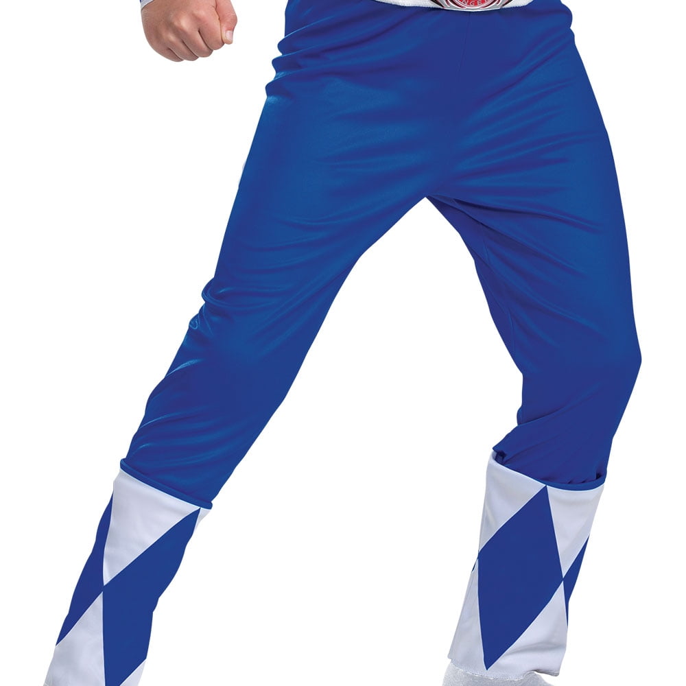Mighty Morphin Power Rangers, Blue Ranger Halloween Costume for Children, Boys Size M (8), by Disguise