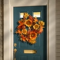 thumbnail image 2 of National Tree Company Artificial Autumn Wreath, Decorated with Sunflowers, Pinecones, Berry Clusters, Acorns, Pumpkins, Maple Leaves, Autumn Collection, 22 in, 2 of 2