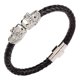 thumbnail image 3 of Hebilla magnética dominante para hombre y pulsera de cuero #39;s Afortunado Sencillez, 3 of 5