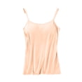thumbnail image 2 of GlTpooo Women's Cami With Built-In Shelf Bra Plus Stretch with Adjustable Spaghetti Straps Basic Undershirt Layer Tank Top Multi-color XL, 2 of 5