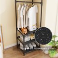 thumbnail image 6 of Miogawg Corner Clothing Racks Freestanding, Metal Coat Racks With Hooks, Heavy Duty Clothes Rack With 3 Tier Storage Shelves, Space Saving Organizer For Entryway Or Bedroom, 6 of 9
