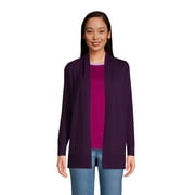 Lands' End Women's Cotton Open Long Cardigan Sweater