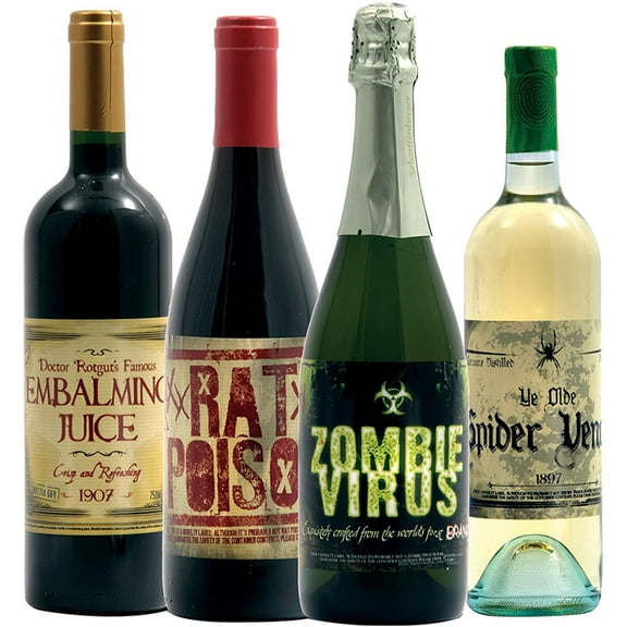 Wine Bottle Slapsticker Labels Halloween Fun