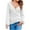 White Shirt fot Women, variant on Women's Wrap V-Neck -Knit Lantern Sleeve Tops Stylish Flattering Layering Casual Daily Wear Blouse White L