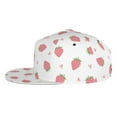 thumbnail image 4 of Uemuo Hand Drawn Strawberry Pattern Women's Baseball Cap,Straight Brim Hat,Golf Dad Hat,Travel Hat,Sun Protection Cap,Everyday Accessory, 4 of 9