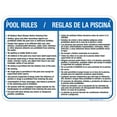 thumbnail image 1 of Bilingual Pool Rules Sign, English Spanish,, 1 of 1