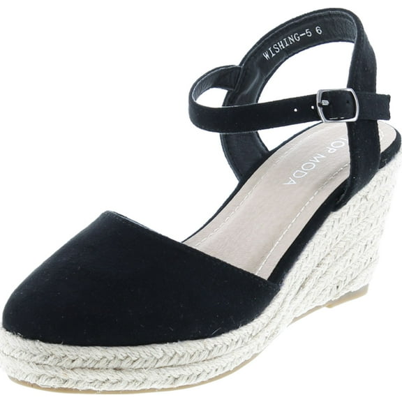 TOP Moda Wishing-5 Women's Closed Toe Buckle Strap Espedrilles Sandals
