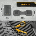 thumbnail image 7 of Cat® TerrainGuard™ Heavy-Duty 3-Piece All-Weather Rubber Floor Mats for Car, Gray, 7 of 7