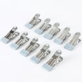 thumbnail image 1 of 10 pinzas de acero inoxidable para ropa, pinzas para calcetines, pinzas de metal para ropa, pinzas multifuncionales para cocina, medias, tendedero, toalla de playa, oficina Xemadio LRWJ414-4, 1 of 6