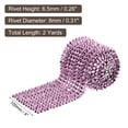 thumbnail image 2 of Unique Bargains 2 Yards Coudre sur Cônes Pointes Clous, 12 Rangées Rivets Plats en Plastique Ruban Punk, Rose, 2 of 6