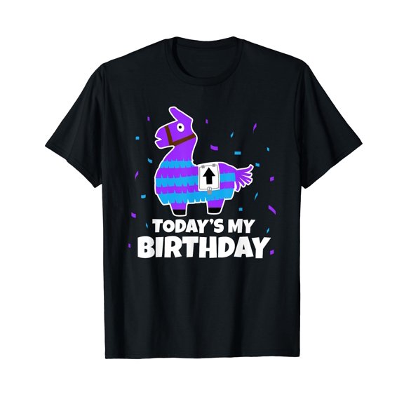 Cute Birthday Llama T-Shirt Funny Bday Animal Party Tee Today's My Birthday Funny Cute Shirts
