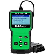 Bolt Power OBD2 Scanner Code Reader, Read and Erase Fault Codes, Automotive Car Emission Monitor, Check Engine Light Can Diagnostic OBD II Scan Tool for Japanese, European, American Automobiles