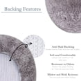 thumbnail image 2 of Soft Microfiber Bathroom Toilet Lid Cover, Machine Washable Seat Covers, Stays in Place Rubber Backing, Fits Most Round, Elongated and Oblong Lids, Home Decor Accessories, 18x18, Grey, 2 of 9