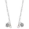 thumbnail image 1 of Silvertone Capital Letter - C - Pebble Disc - Silvertone Face Mask Necklace, 1 of 2