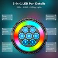 thumbnail image 4 of 4Pcs 7 LED Par Stage Light, 48 SMD LED Light Bulbs DJ Light with Strip, DMX512 Sound Activated Uplighting Lights for Wedding Party Halloween Decoration, 4 of 7