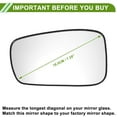 thumbnail image 2 of Reemplazo de cristal de espejo No.8760738100 de Unique Bargains para Hyundai Sonata 1999-2005 Lado Izquierdo 1 Pc Convexo Calentado, 2 of 6