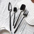 thumbnail image 2 of Juego de vajilla, juego de cubertería occidental de acero inoxidable negro, tenedor, cuchillo, cuchara, vajilla, juego de cubiertos, 1 Juego de platería Fivean unisex, 2 of 2