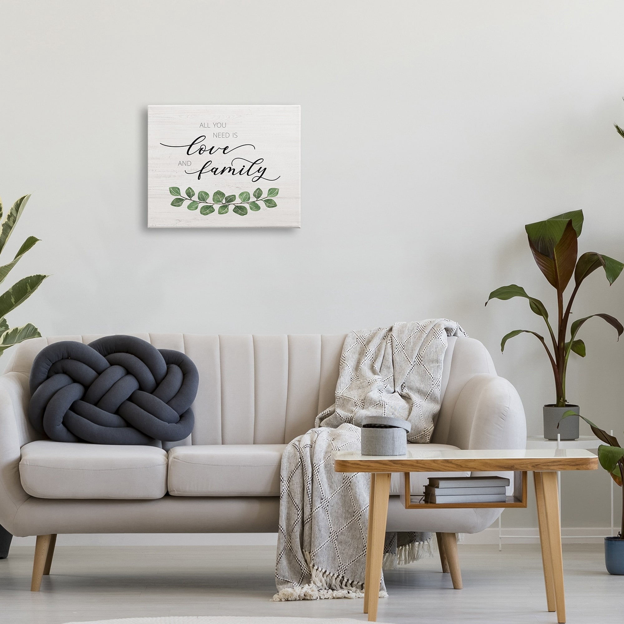 Stupell Industries Need Love and Family Inspirational Calligraphic Sign,20 x 16, Design by Natalie Carpentieri
