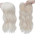 thumbnail image 6 of Benehair Mix Brown Wave Curl Hair Toppers with Bangs for Women with Thinning Hair Synthetic Hair Extensions Clip in Hair Top Invisible Seamless Hairpieces 14 inches, 6 of 7
