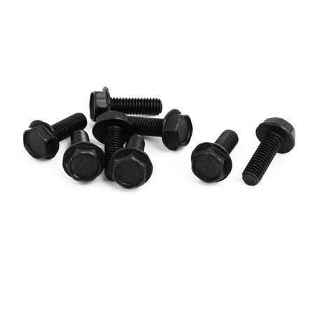 

8 Pcs Metallic M6x17mm Reverse Thread Screw Black for Cutting Machine