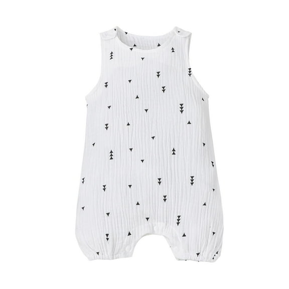 Toddler Baby Girl Rompers Baby Girls Romper Summer Sleeveless One-pieces Jumpsuit Cotton Linen Outfits Summer Jumpsuit For Girls Boys