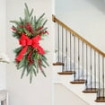 thumbnail image 5 of ABPWLY Home Christmas Bow Door Hanging Decoration Staircase Home Scene Layout Red Silver Bedroom Decor, 5 of 7